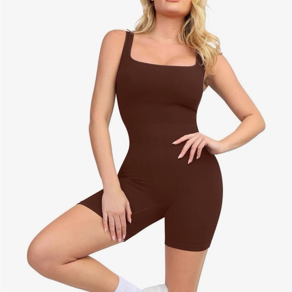 Elegant Brown Shapewear Bodysuit